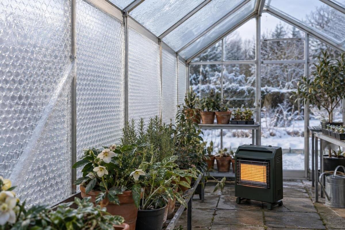 Kan boblefolie isolere et glassdrivhus?