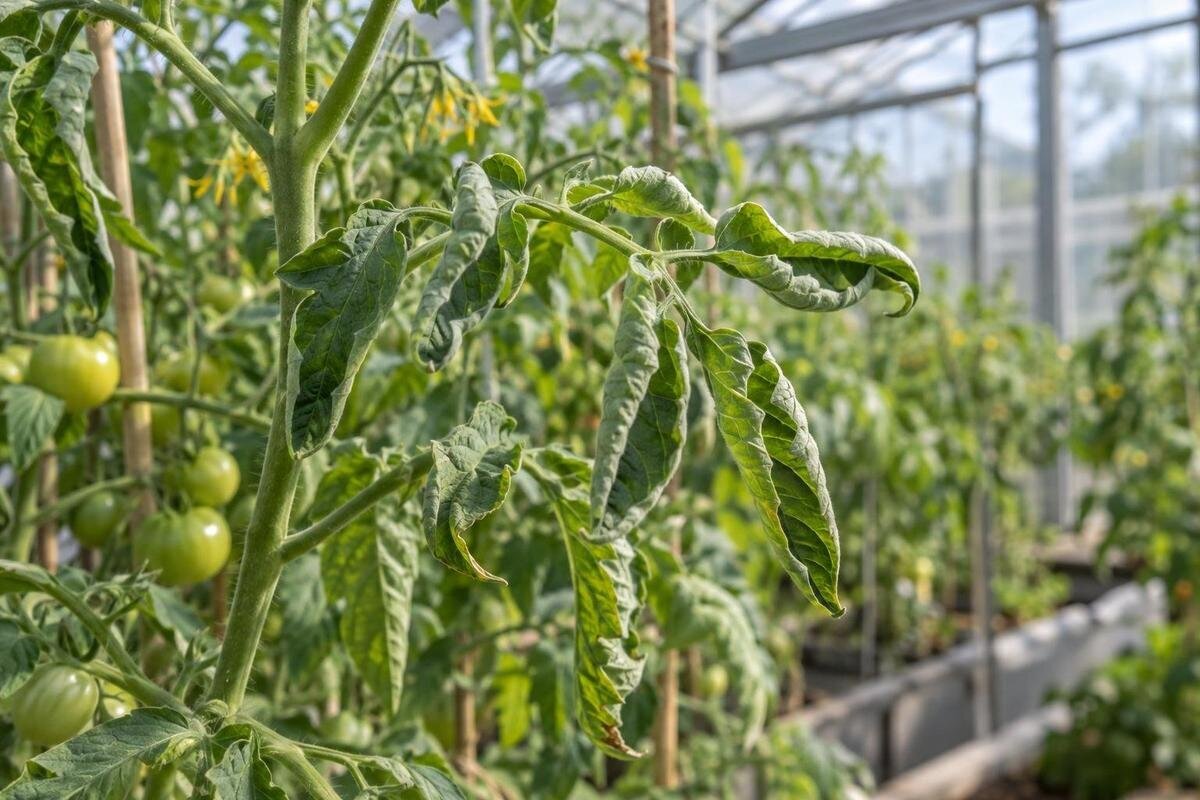 Tomatblader som krøller seg: stress eller sykdom?