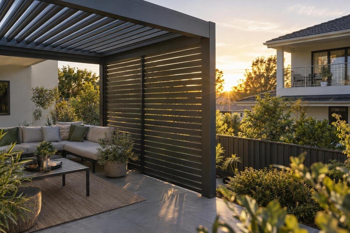 Pergola med innsyn ovenfra: Slik planlegger du skjerming