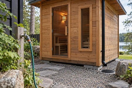 Trenger utebadstuen vann og avløp?