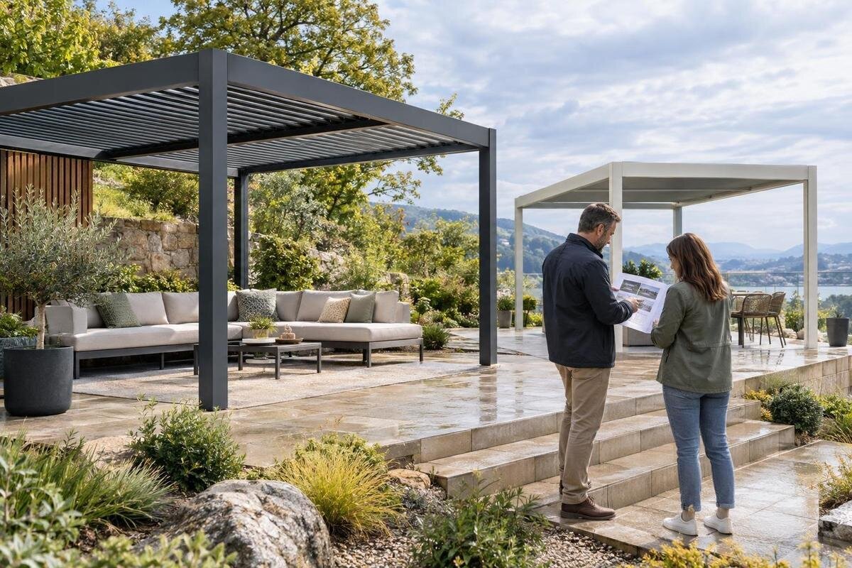 Slik kjøper du pergola direkte fra produsenten: spørsmål du bør stille