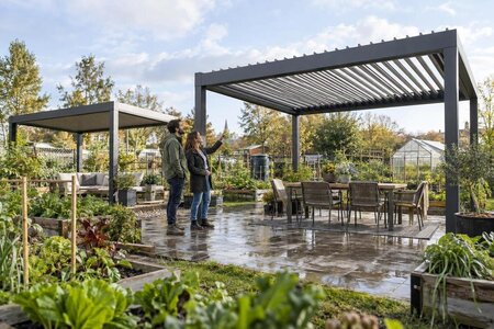 Kjøp av bioklimatisk pergola: Slik vurderer du det justerbare taket