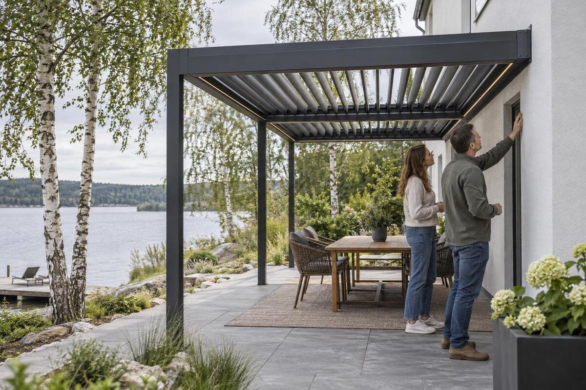 Skal du kjøpe en veggmontert pergola? Sjekk hvordan den festes til huset