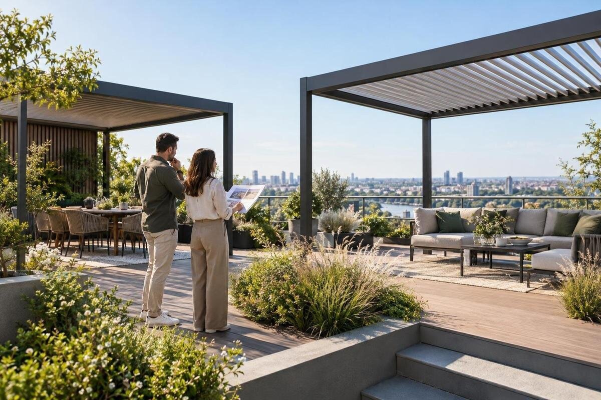 Kjøpe pergola til takterrasse: Sjekk dette før bestilling