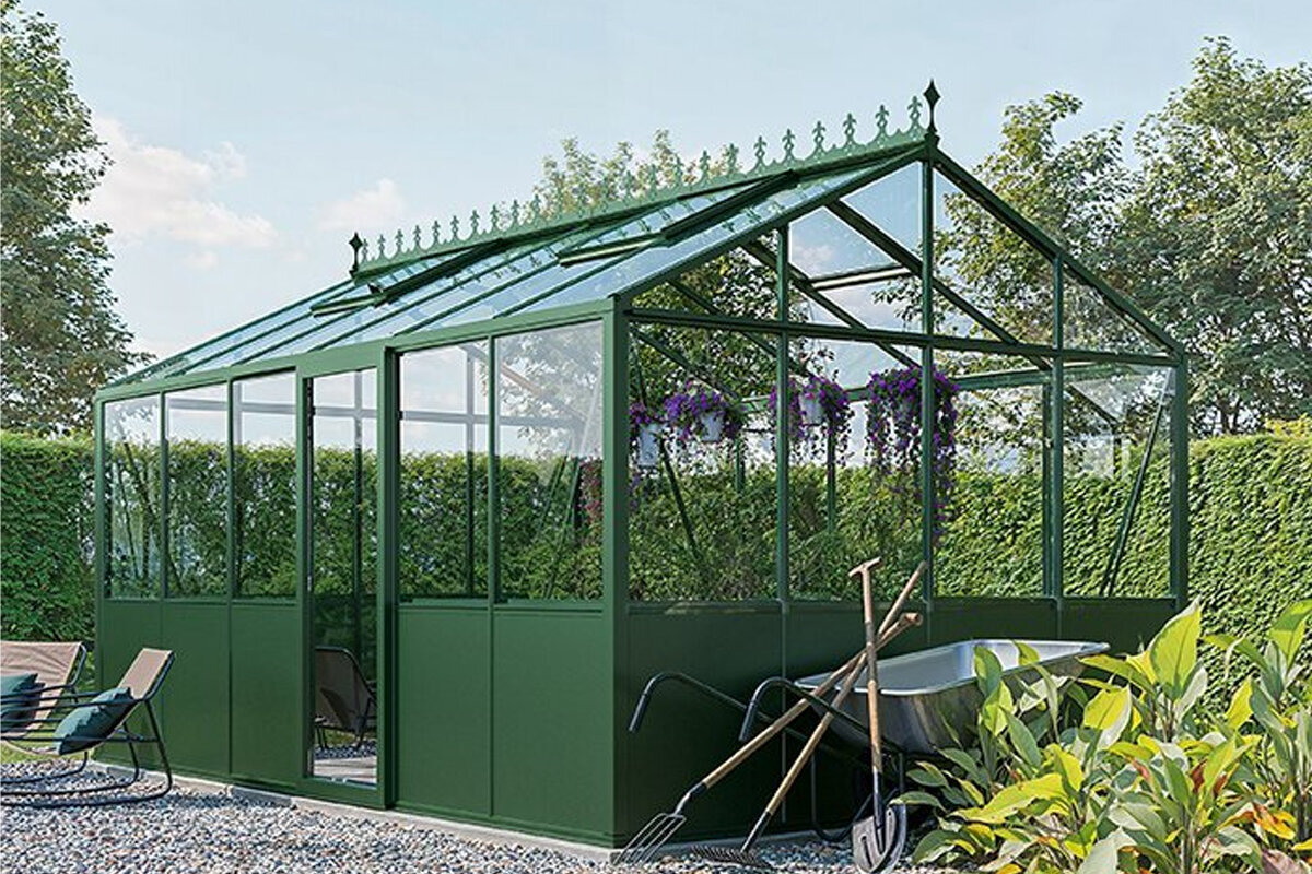 LUX Prestige – Moderne Aluminium Drivhus med Solid Metallfundament
