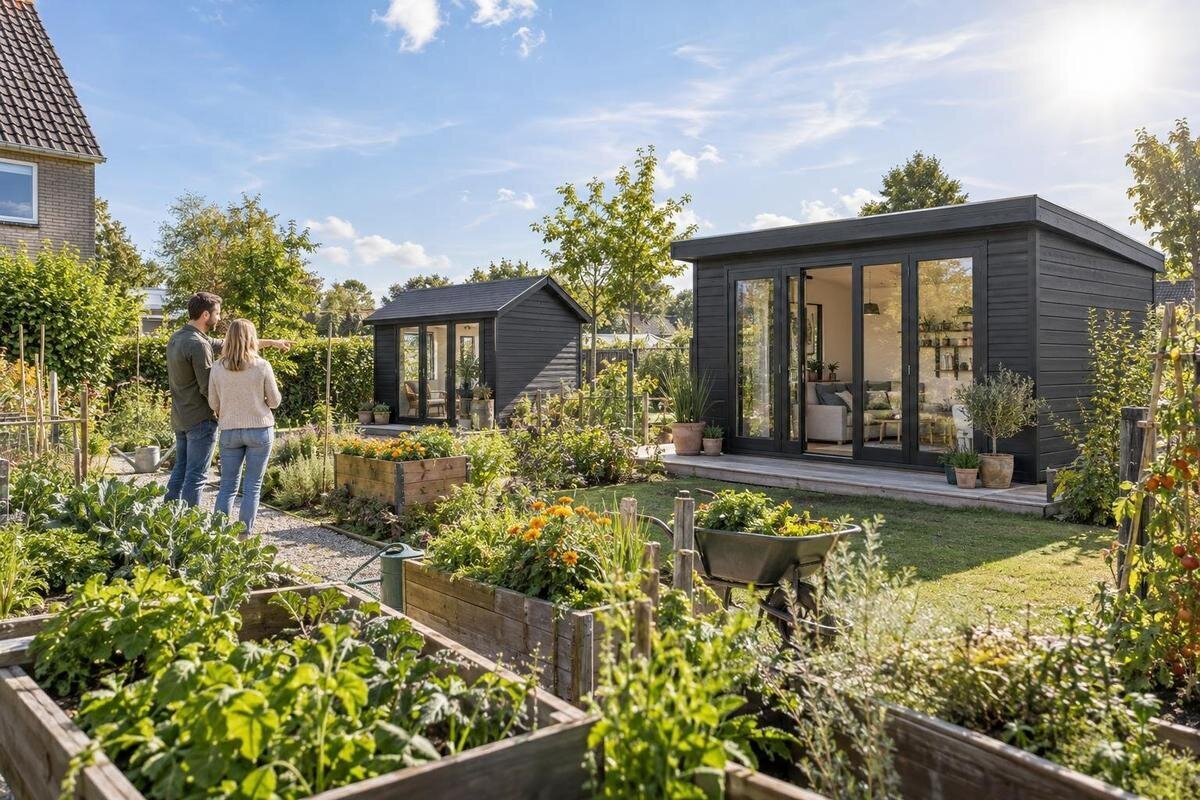 Slik planlegger du hagehuset uten å skygge for boligen