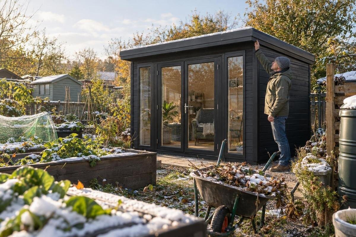Slik sjekker du hagehuset etter sterk vind eller tung snø