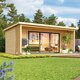 Orello – Tidsriktig hagehus av tre med store panoramafoldedører
