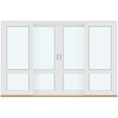 4 rammer med 1 sprosse som deler glass