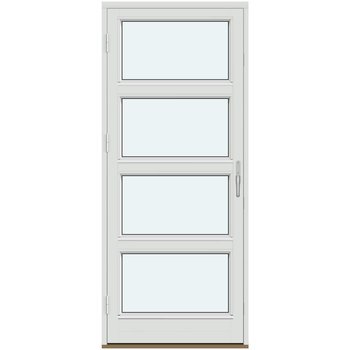 Balkongdører med aluminiumsbekledning (Lager) (Med én ramme, utadslående)