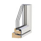 Furu fra midten av tre + Aluminium